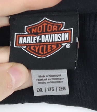 Harley-Davidson Men's 2XL Black Motorcycle T-Shirt