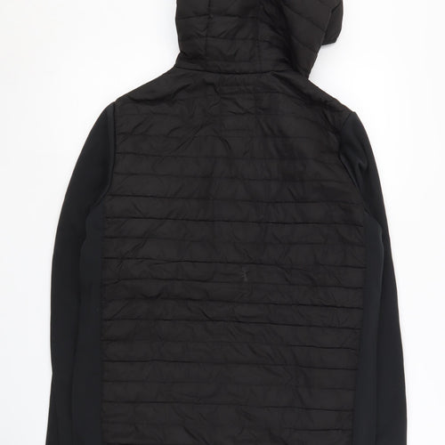 Jack & Jones Boys Black Puffer Jacket, 16Y, Hooded Winter Coat