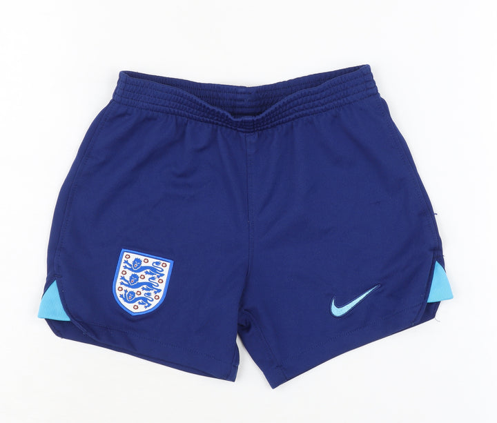 Nike Boys Blue Athletic Football Shorts XS