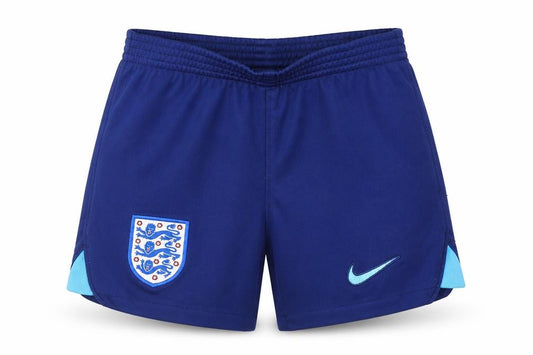 Front view of Nike boys’ blue athletic football shorts xs