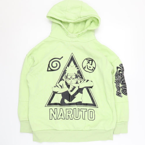 Naruto Boys Green Anime Hoodie, 9-10 Years, Graphic Print
