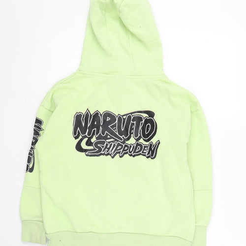 Naruto Boys Green Anime Hoodie, 9-10 Years, Graphic Print