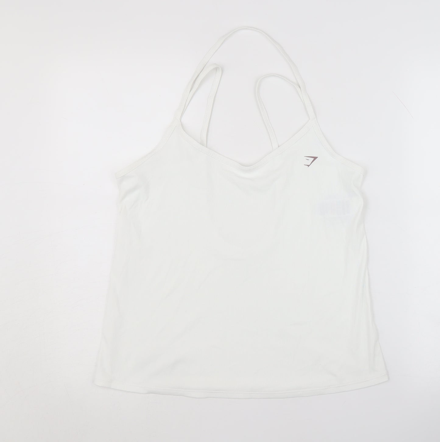 Gymshark Women's White Tank Top - Medium Camisole
