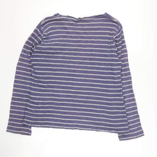Isle Women's Purple Striped T-Shirt M Long Sleeve