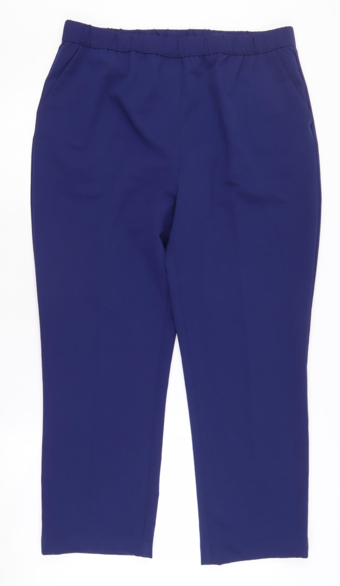 Damart Women's Blue Elastic Waist Trousers Size 16