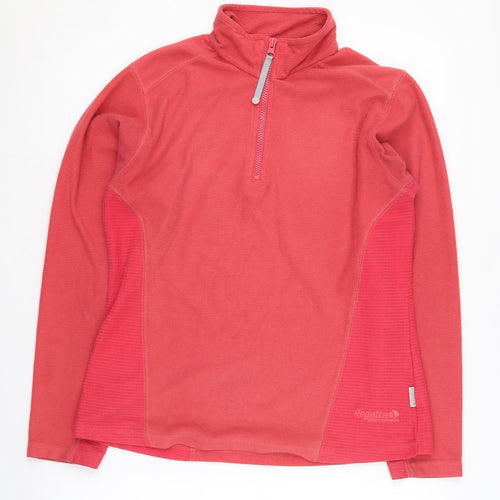 Regatta Women's Red Henley Sweatshirt Medium