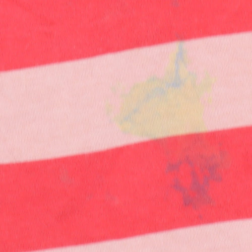 Joules Girls Striped Cotton Dress Pink Red Long Sleeve Size 6Y