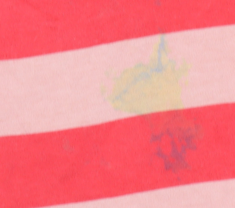 Joules Girls Striped Cotton Dress Pink Red Long Sleeve Size 6Y