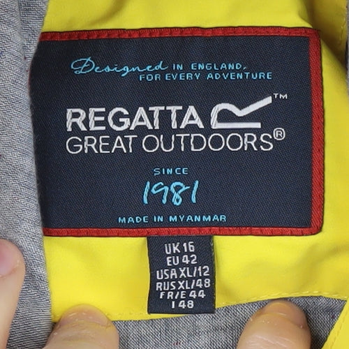 Regatta Women's Yellow Waterproof Raincoat UK 16