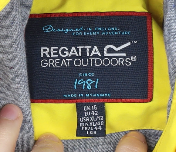 Regatta Women's Yellow Waterproof Raincoat UK 16