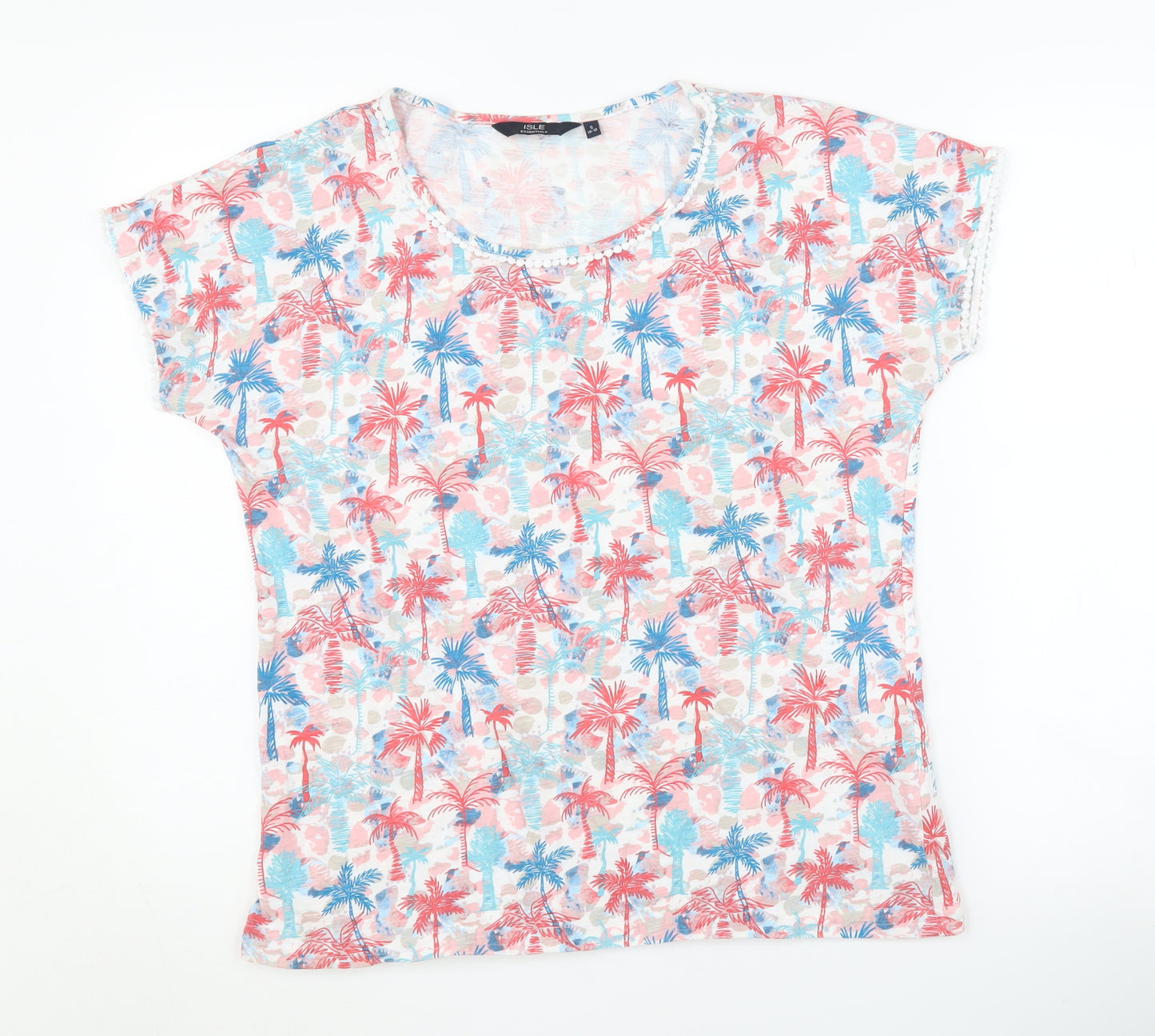 ISLE ESSENTIALS Women's Multicoloured Floral T-Shirt S