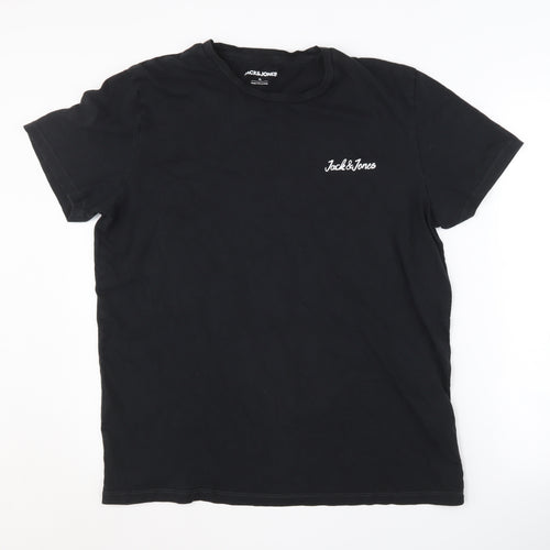 Jack & Jones Men's Black XL Cotton T-Shirt