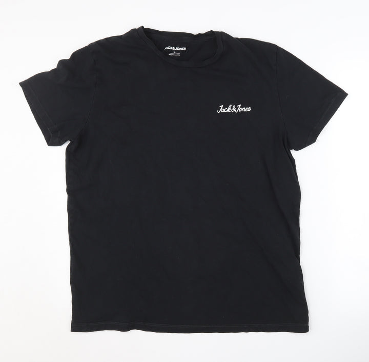 Jack & Jones Men's Black XL Cotton T-Shirt
