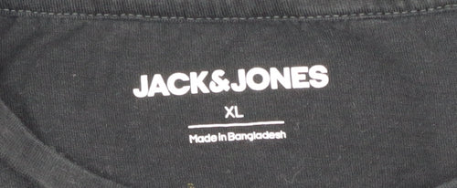 Jack & Jones Men's Black XL Cotton T-Shirt