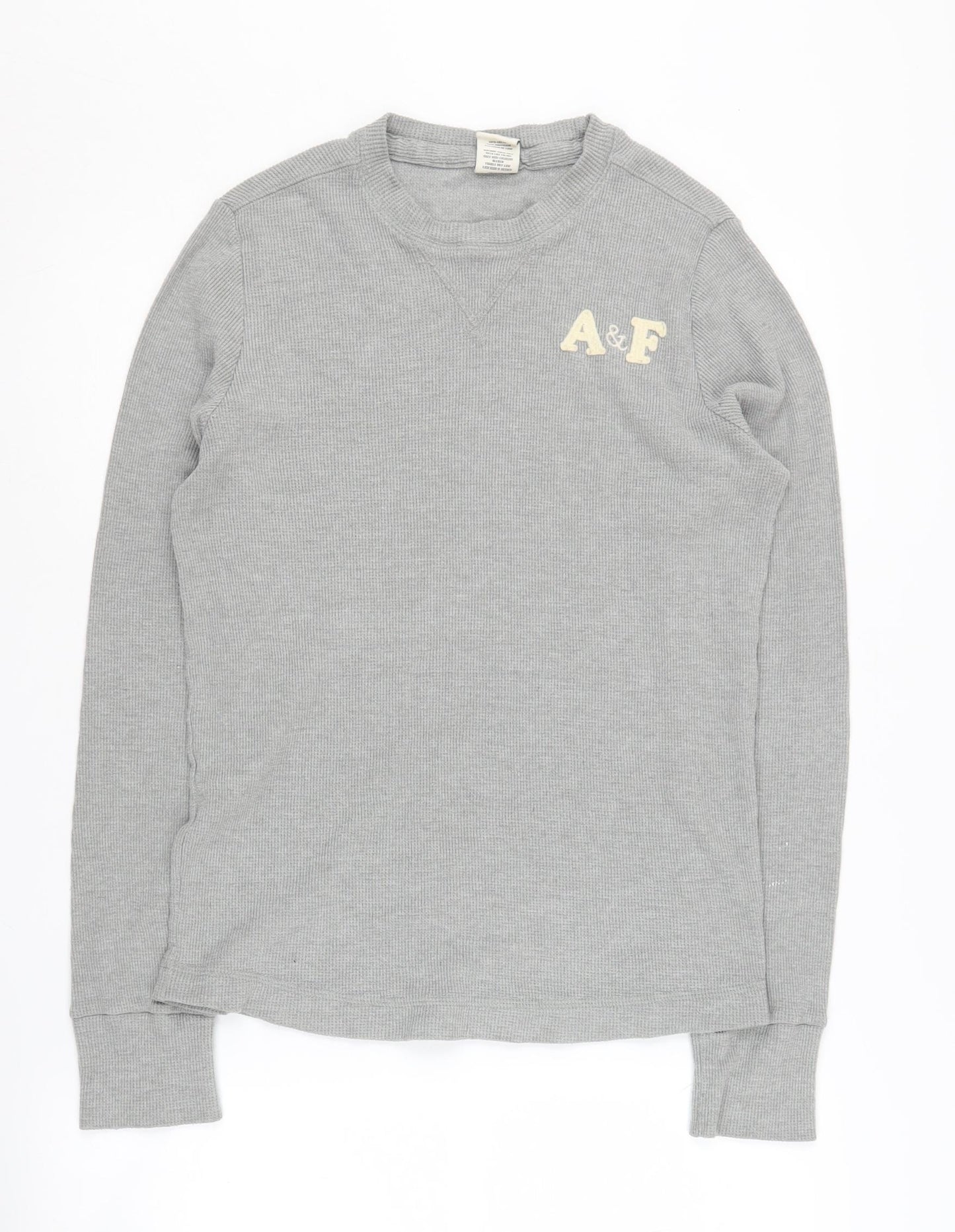 Abercrombie & Fitch Men's Grey Long Sleeve T-Shirt M