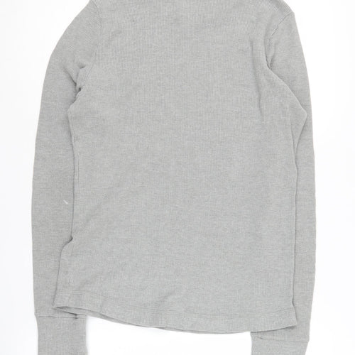 Abercrombie & Fitch Men's Grey Long Sleeve T-Shirt M