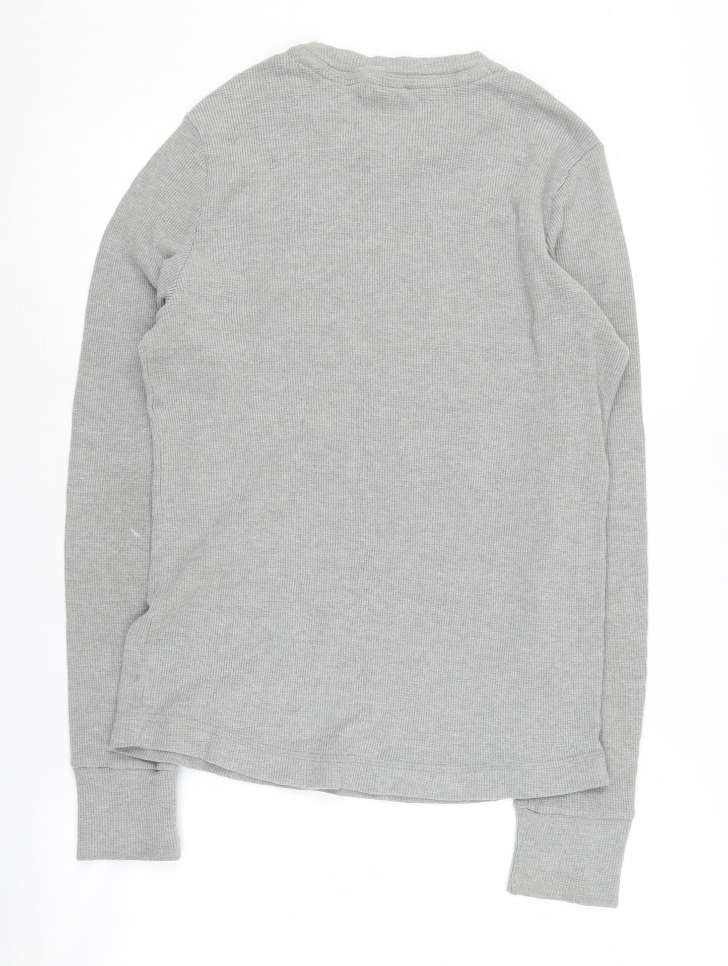 Abercrombie & Fitch Men's Grey Long Sleeve T-Shirt M