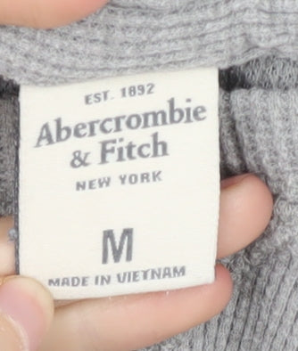 Abercrombie & Fitch Men's Grey Long Sleeve T-Shirt M