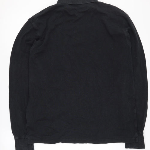 GANT Men's Black Long Sleeve Polo 2XL