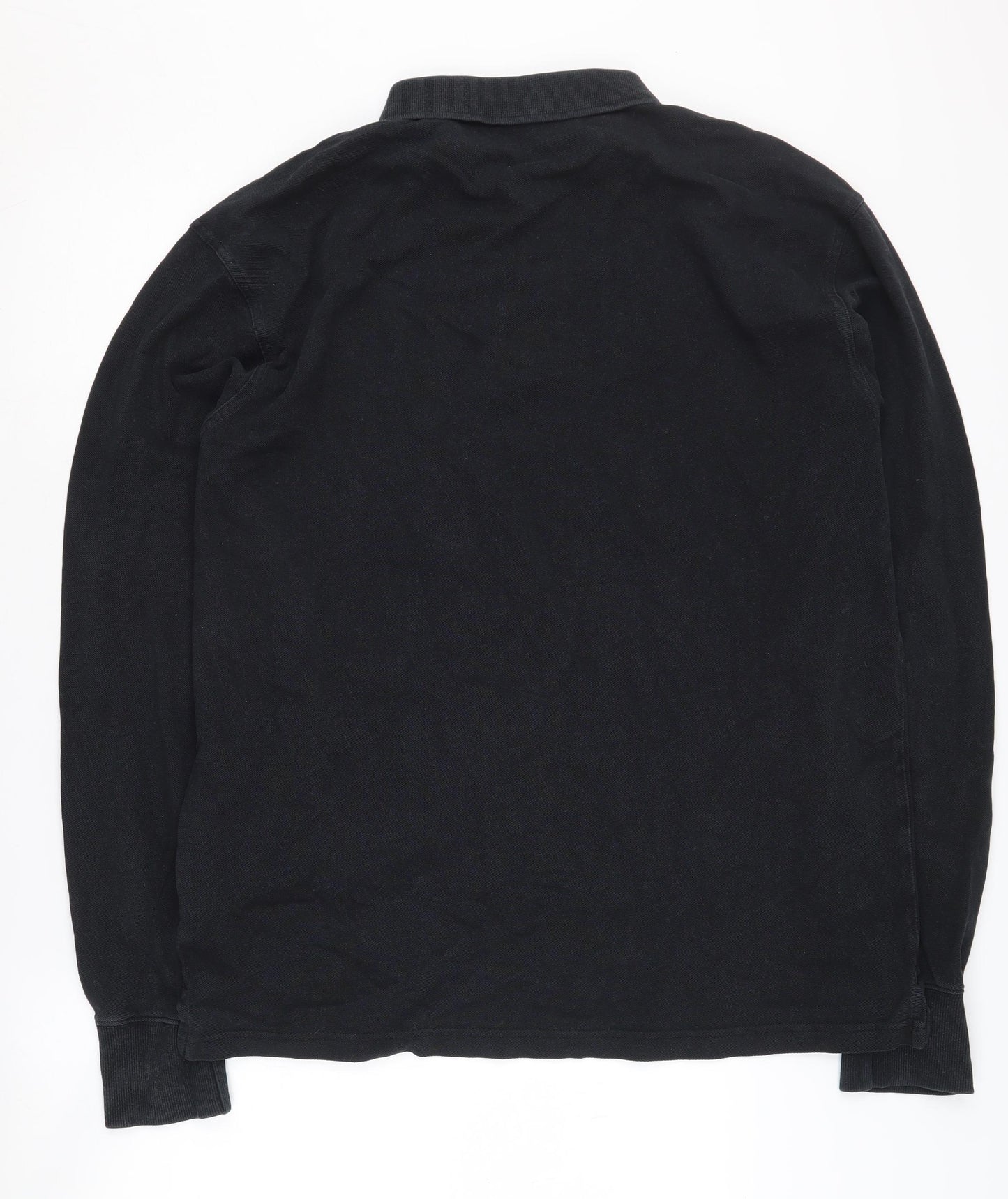 GANT Men's Black Long Sleeve Polo 2XL