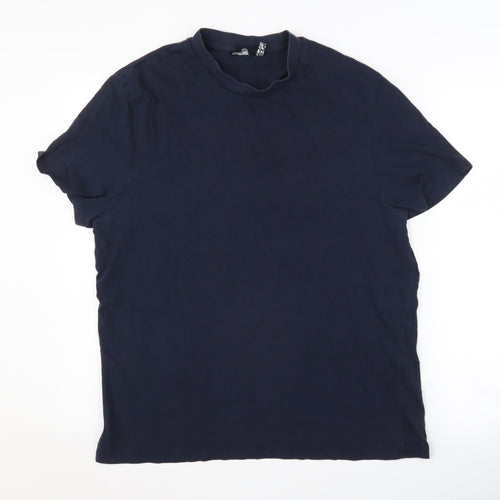 ASOS Design Blue Crew Neck T-Shirt, Men's L, Cotton Casual