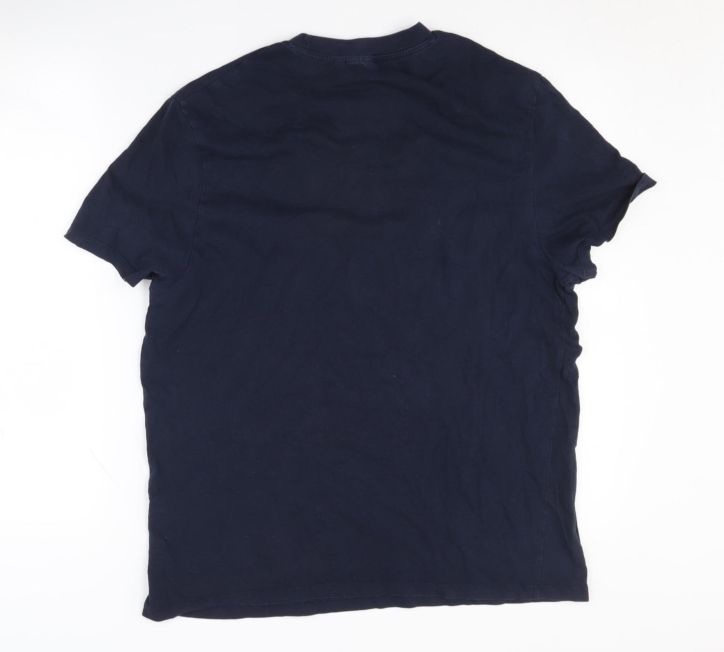 ASOS Design Blue Crew Neck T-Shirt, Men's L, Cotton Casual
