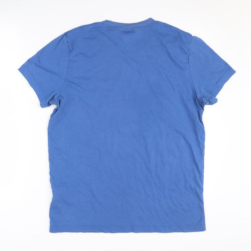 Abercrombie & Fitch Men's Blue Crew Neck T-Shirt Size L