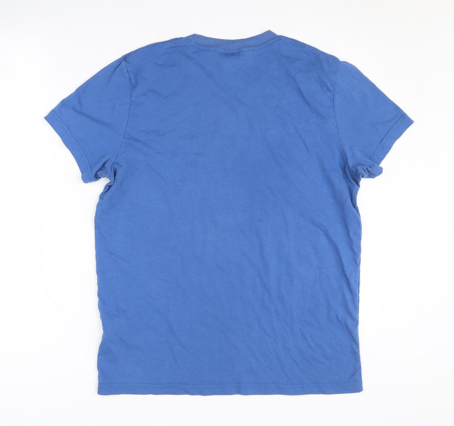 Abercrombie & Fitch Men's Blue Crew Neck T-Shirt Size L