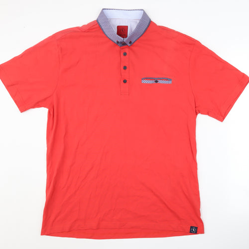 Swade Men's Red Polo Shirt 2XL Short Sleeve