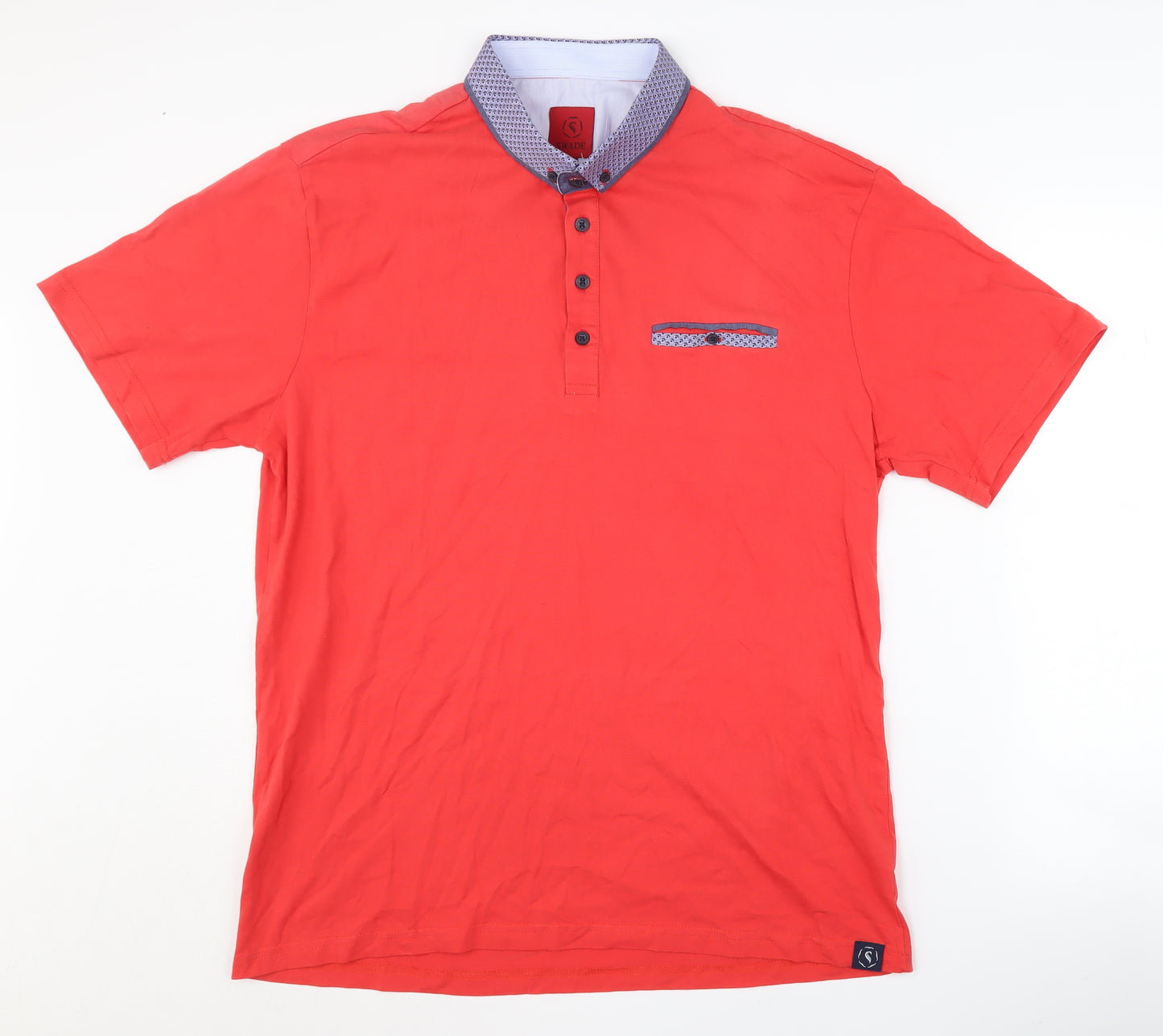 Swade Men's Red Polo Shirt 2XL Short Sleeve