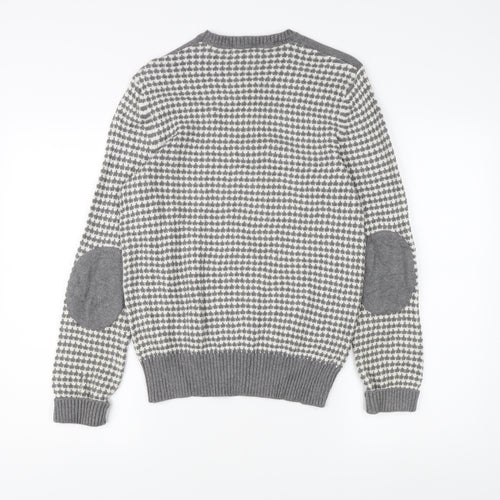 Banana Republic Men's Grey S Geometric Knit Pullover