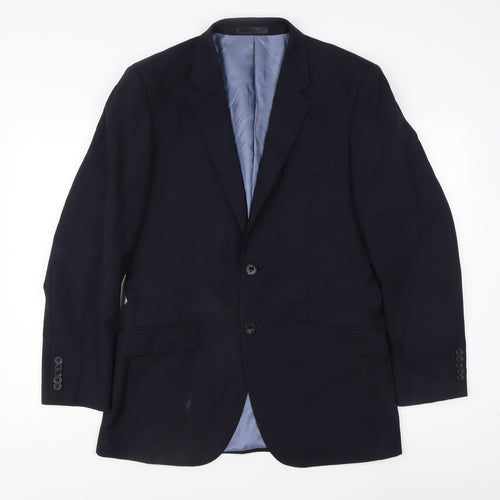 T.M. Lewin Men's Blue Regular Fit Suit Jacket 39R
