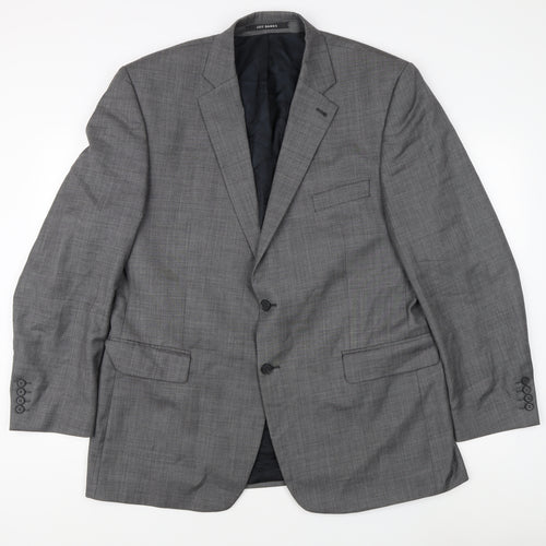 Jeff Banks Men's Grey Wool Blazer Size 46 Long