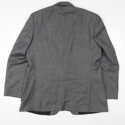 Jeff Banks Men's Grey Wool Blazer Size 46 Long