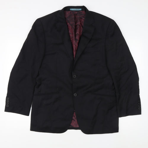 Ted Baker Men's Black Blazer 40S Wool Jacket