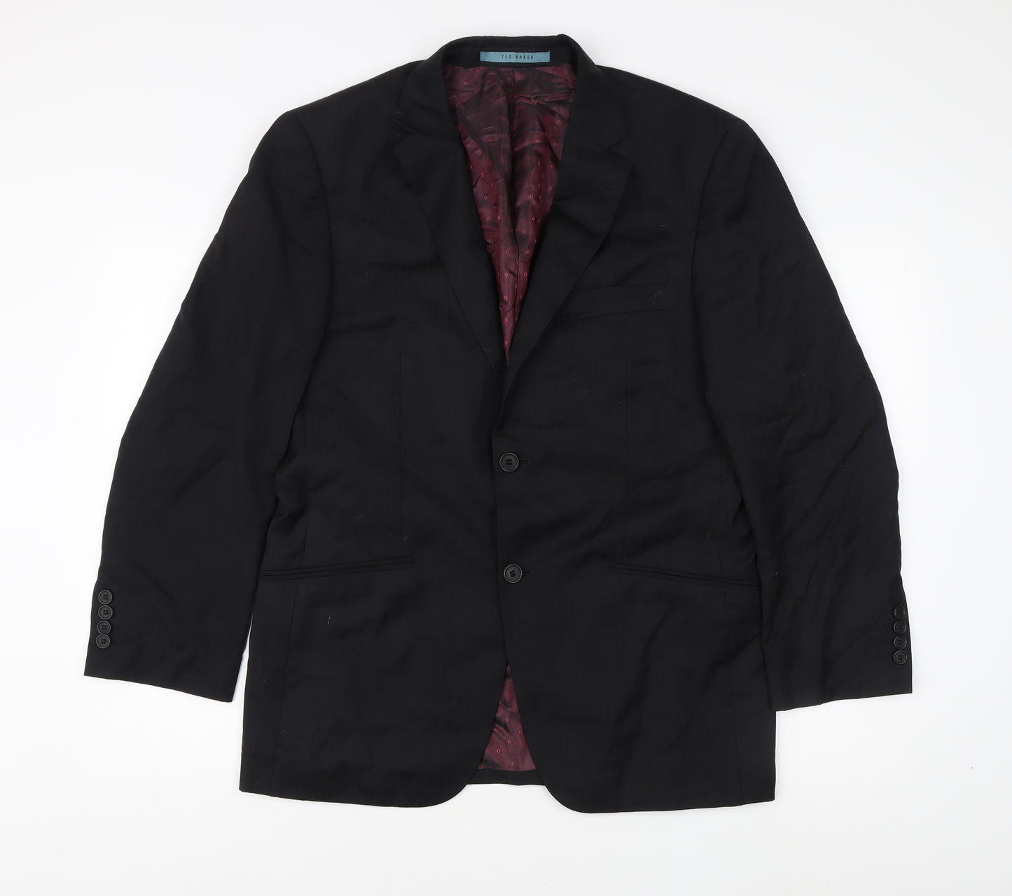 Ted Baker Men's Black Blazer 40S Wool Jacket