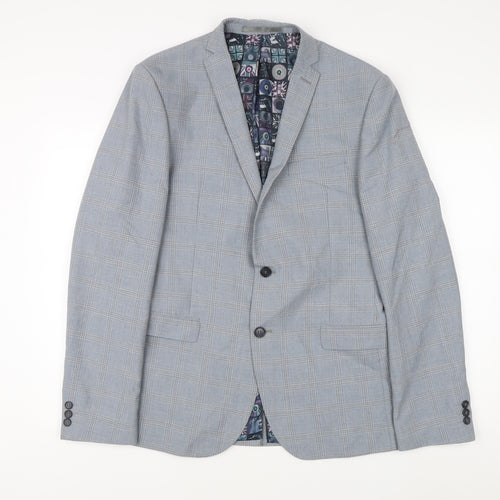 Ben Sherman Men's Grey Single Breasted Suit Jacket Size 42 Regular
