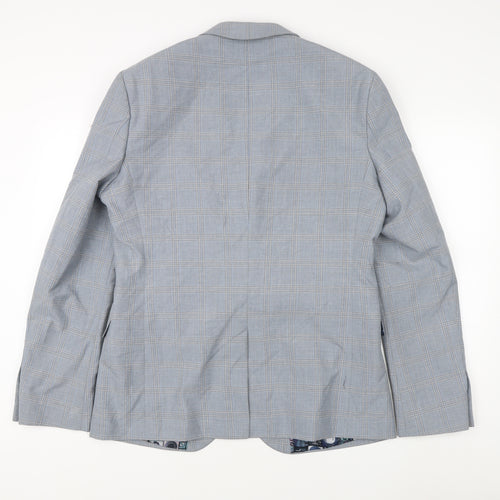 Ben Sherman Men's Grey Single Breasted Suit Jacket Size 42 Regular