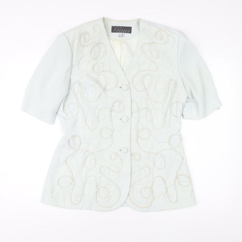 Gina Women's White Suit Jacket, Size 14