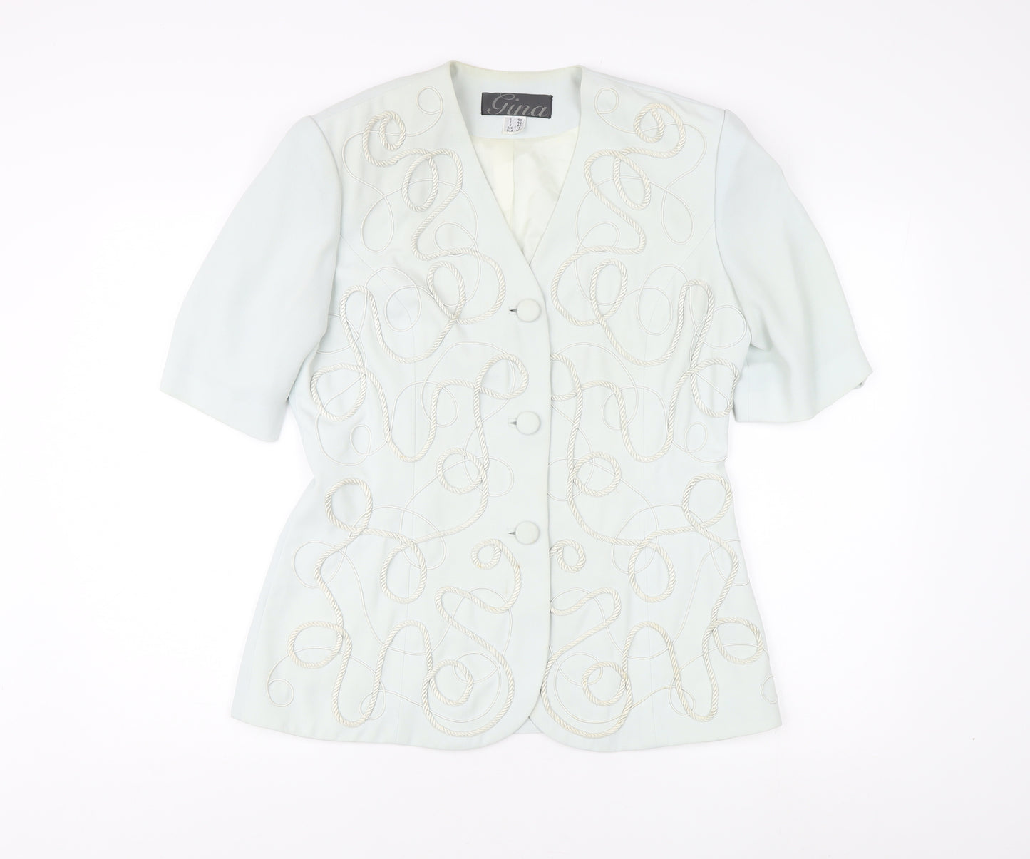 Gina Women's White Suit Jacket, Size 14