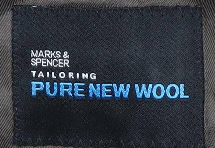 Marks and Spencer Men's Brown Check Blazer, Size 42R, Wool