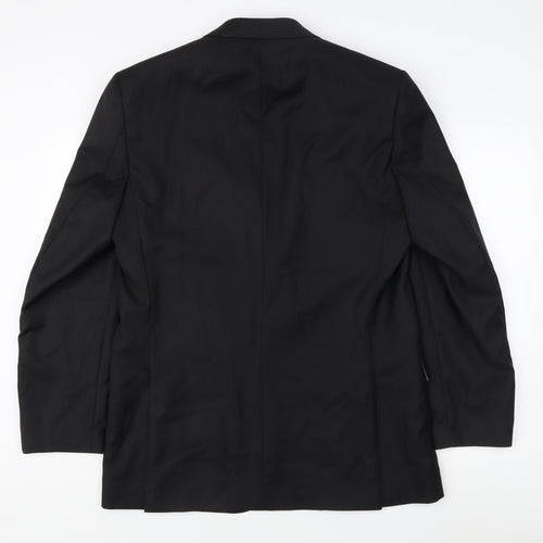 Daniel Hechter Men's Black 42 Long Jacket Wool
