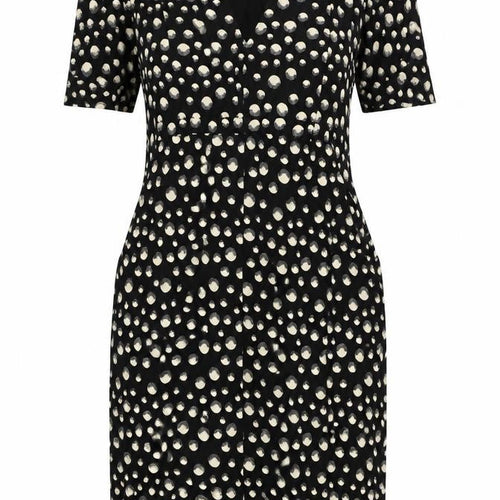 Whistles Women's Black Polka Dot V-Neck Dress Size 10