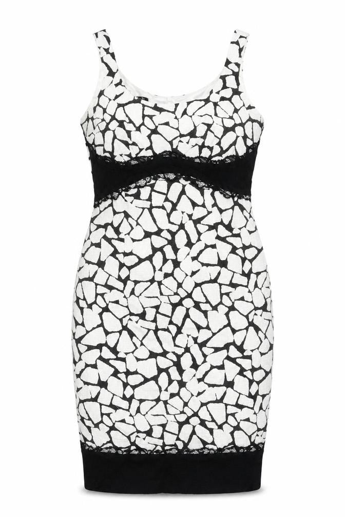 Front view of GOLD Women's Geometric Sheath Dress, size 10
