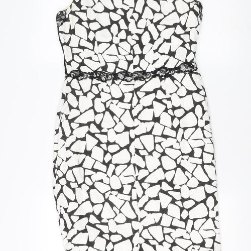 GOLD Women's Geometric Sheath Dress Size 10