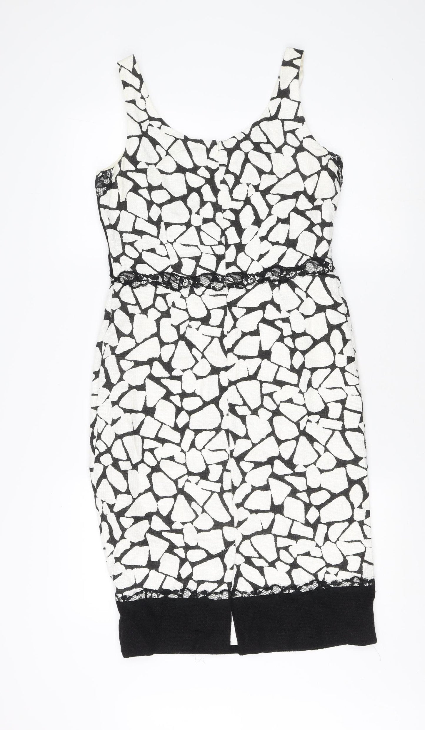 GOLD Women's Geometric Sheath Dress Size 10