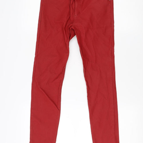 1f Denim Collection Women's Red Skinny Trousers - Size 12