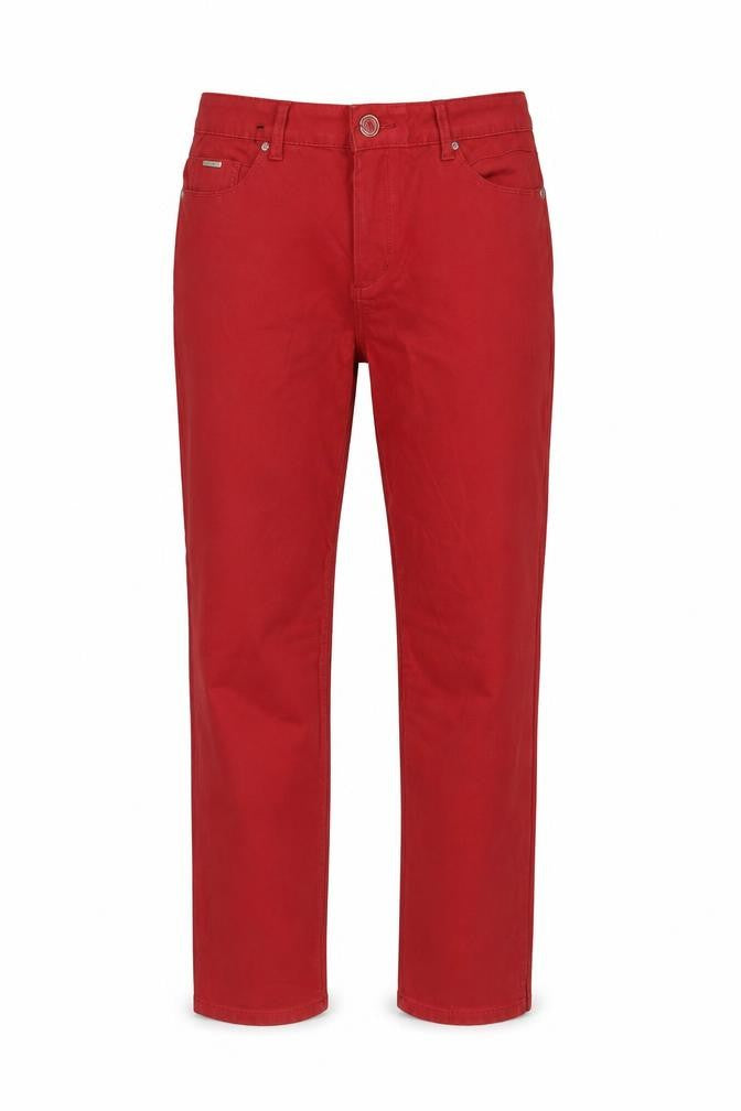 1f Denim Collection Women's Red Skinny Trousers - Size 12