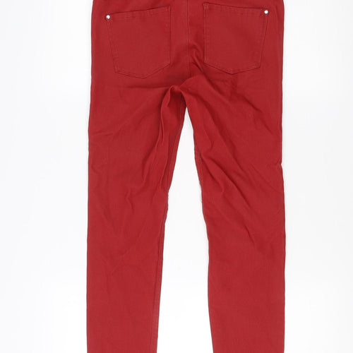 1f Denim Collection Women's Red Skinny Trousers - Size 12
