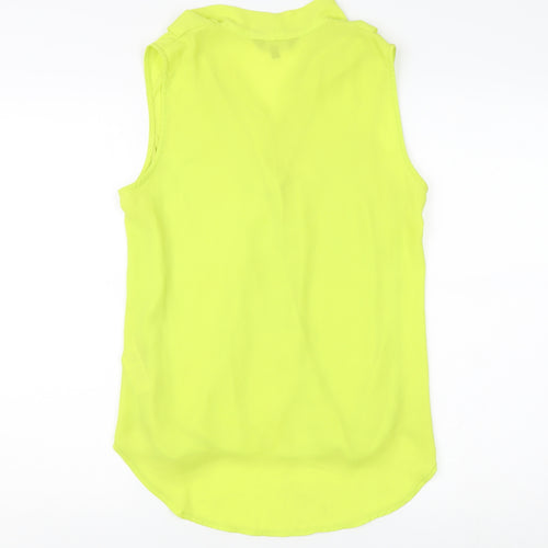 New Look Women's Yellow Wrap Blouse, Size 12